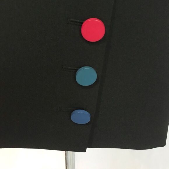 Anne Klein Knee-Length Pencil Skirt Women's Size 10 Multi-Colored Button Accents - Picture 5 of 12